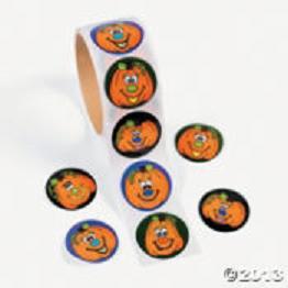 Jack-O’-Lantern Roll Stickersbr<br>100 Piece(s)